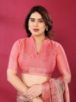 Peach Regal Heritage Saree - Image 4