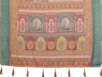 Emerald Peach Heritage Silk Saree - Image 8