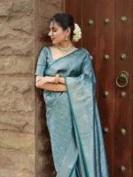 Royal Heritage Zari Woven Premium Silk Saree – Festive & Wedding Wear - Image 28