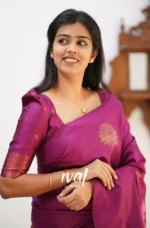 Signature Silk Saree with Sun Motif Weaving & Rich Contrast Border - Image 4