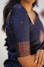 Signature Silk Saree with Sun Motif Weaving & Rich Contrast Border - Image 25