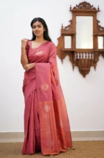 Signature Silk Saree with Sun Motif Weaving & Rich Contrast Border - Image 16