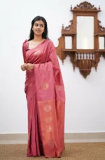 Signature Silk Saree with Sun Motif Weaving & Rich Contrast Border - Image 15