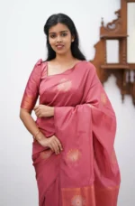 Signature Silk Saree with Sun Motif Weaving & Rich Contrast Border - Image 14
