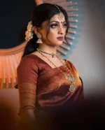 Maharani Copper-Maroon Silk Saree with Heavy Zari Weaving - Image 6