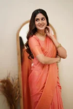 Elegant Essence Silk Saree with Classic Woven Border - Image 10
