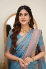 Elegant Essence Silk Saree with Classic Woven Border - Image 15