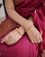 Rani Pink Zari Woven Festive Silk Saree with Rich Gold Border - Image 11